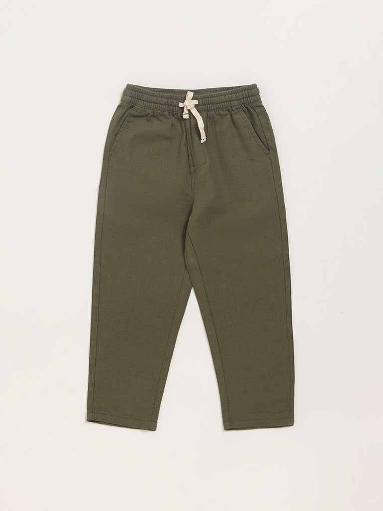 HOP Kids Olive Straight-Leg Pants