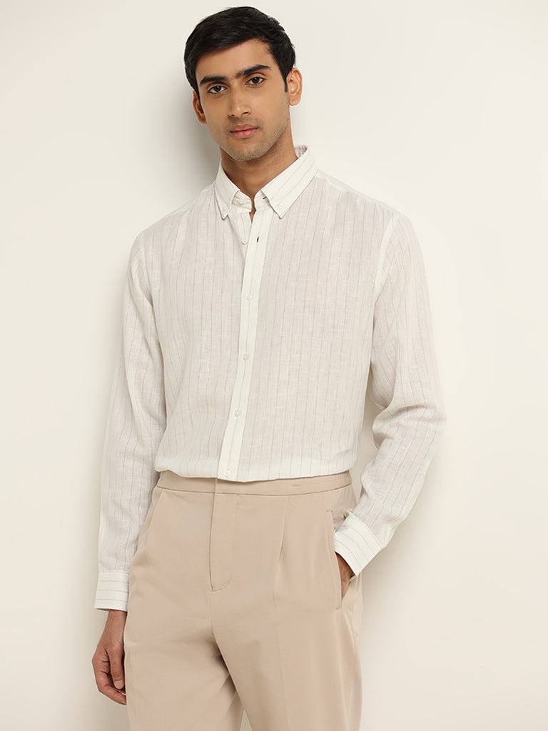 Ascot Off-White Relaxed Fit Shirt