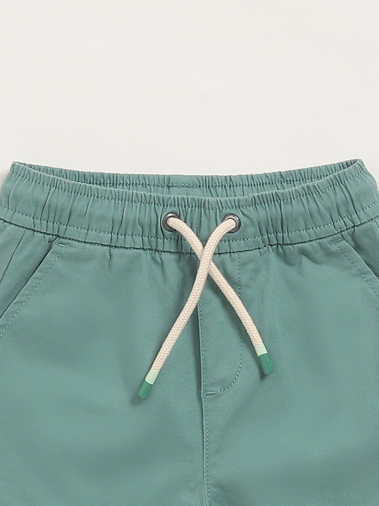 HOP Kids Sage Cotton Shorts