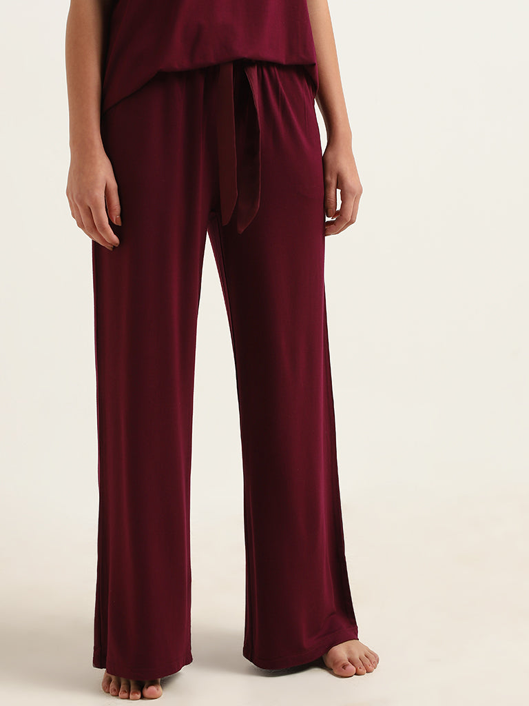 Wunderlove Burgundy Super-Soft Supersoft Pants