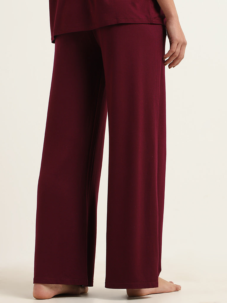 Wunderlove Burgundy Super-Soft Supersoft Pants