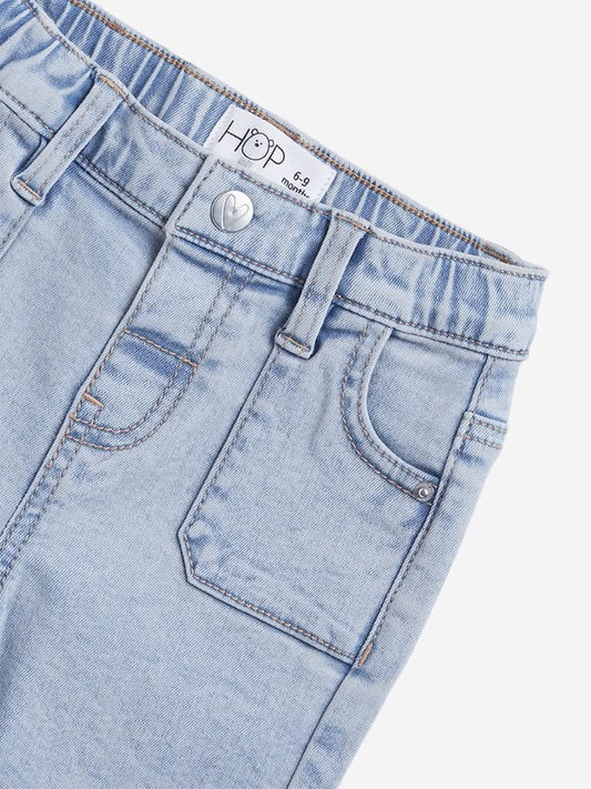 HOP Baby Light Blue Relaxed Fit Mid Rise Jeans