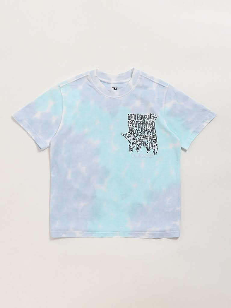 Y&F Kids Blue Tie-Dye T-Shirt