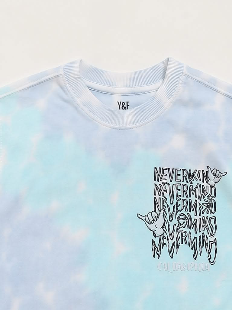 Y&F Kids Blue Tie-Dye T-Shirt