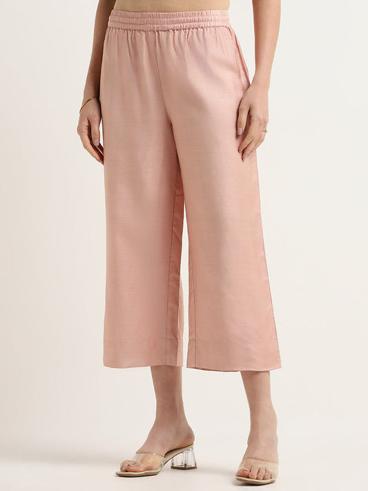 Zuba Peach Straight-Leg Pants