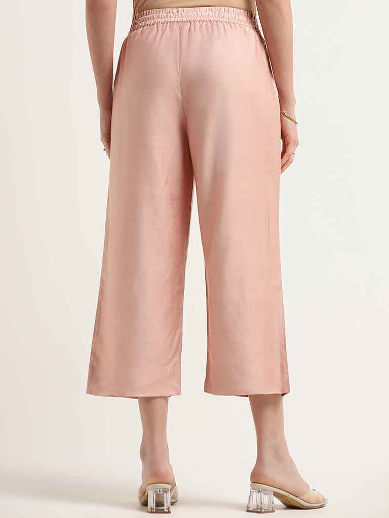 Zuba Peach Straight-Leg Pants