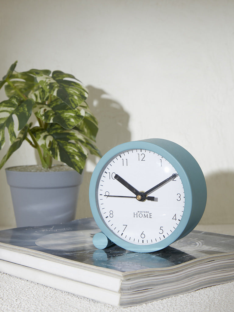 Westside Home Blue Round Clock