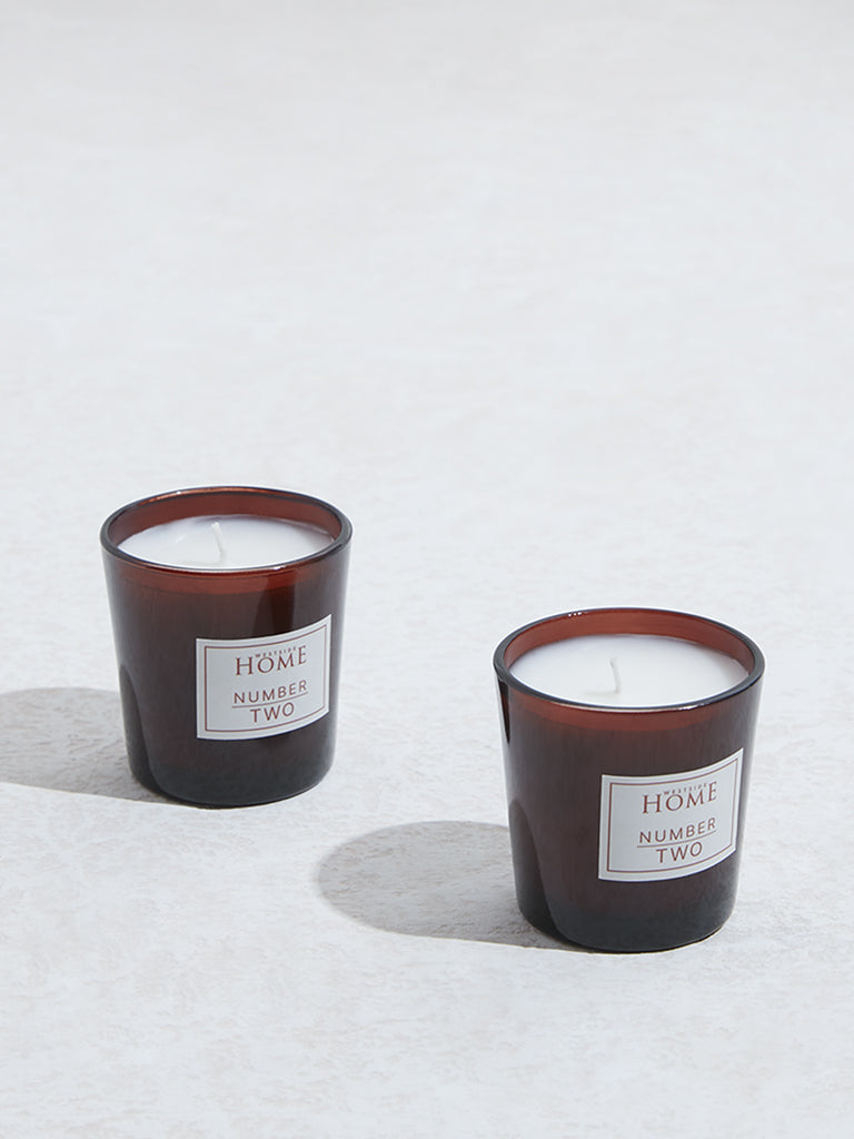 Westside Home Amber Indulgence Musk Votive Scented Candle (Set of 2)