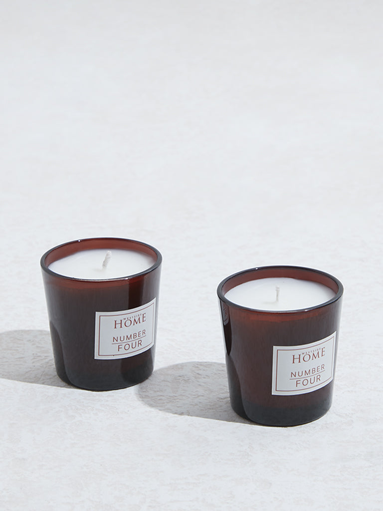 Westside Home Amber Indulgence Sandalwood Votive Scented Candle (Set of 2)