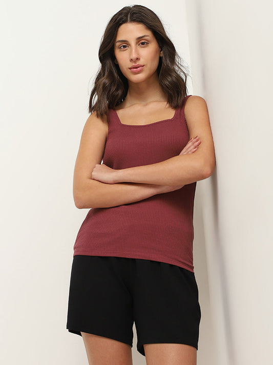 Wunderlove Brown Ridged Camisole