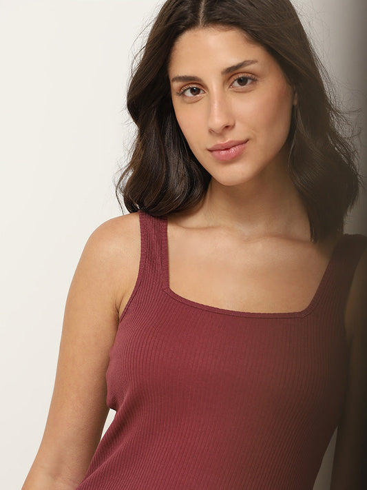 Wunderlove Brown Ridged Camisole