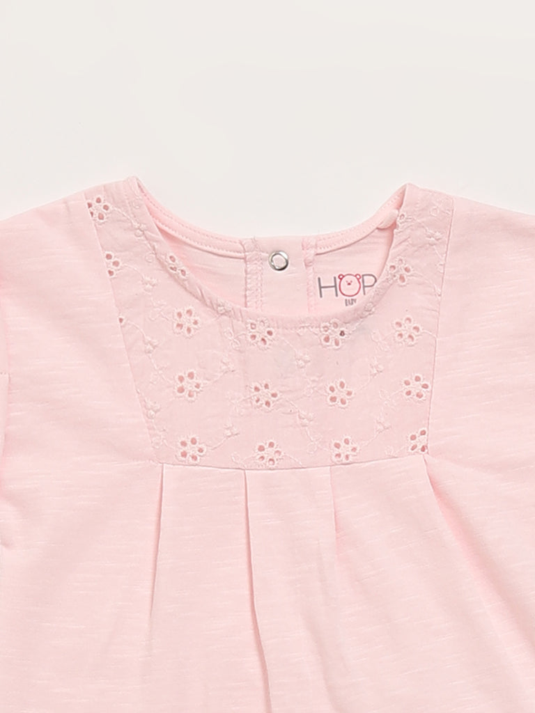 HOP Baby Pink T-Shirt with Pants Set