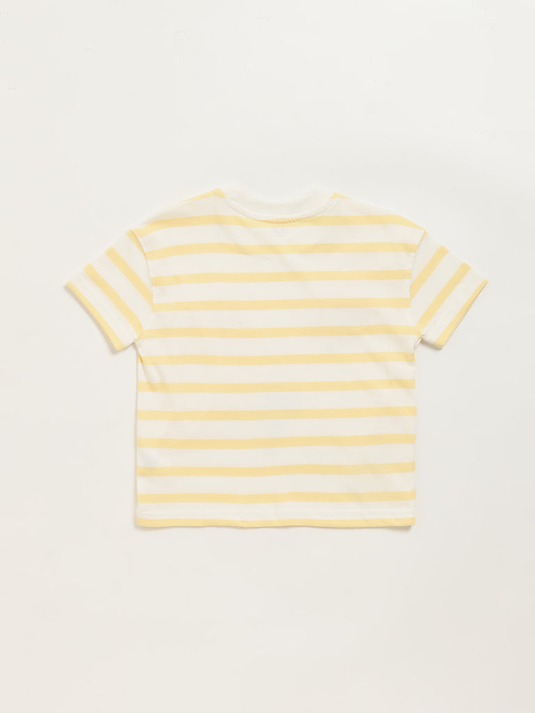 HOP Kids Yellow Striped T-Shirt