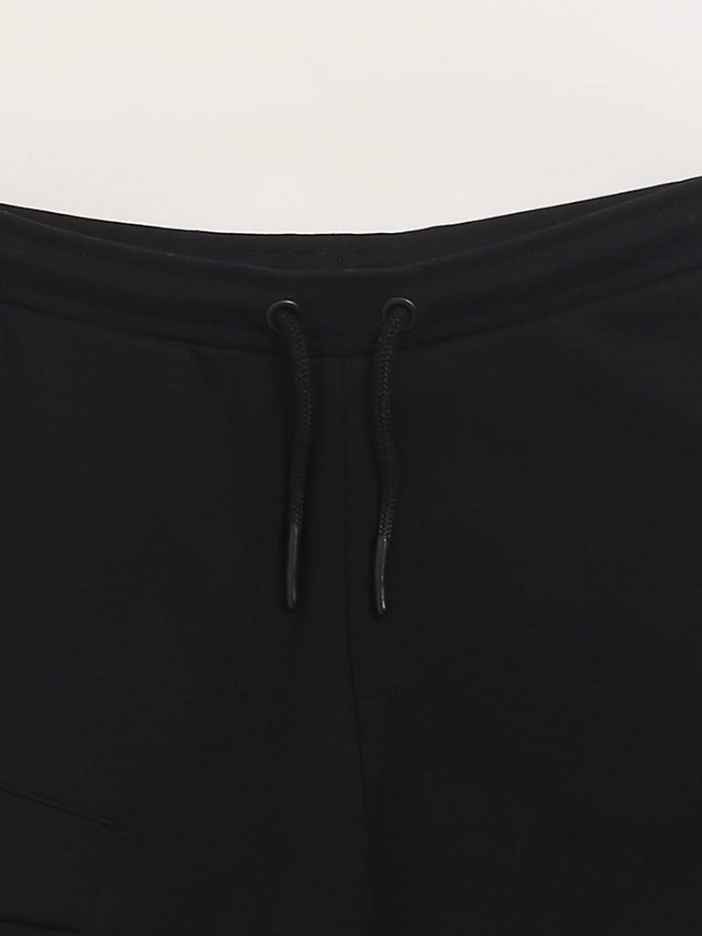 Y&F Kids Black Regular Fit Shorts