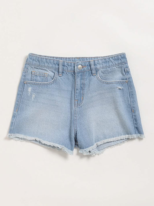 Y&F Kids Blue Denim Shorts