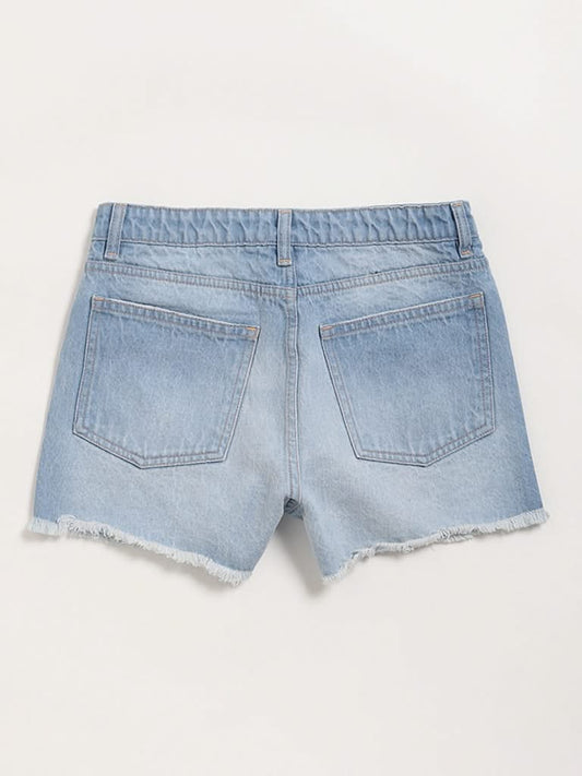 Y&F Kids Blue Denim Shorts