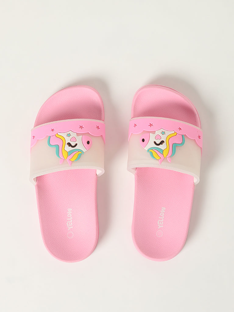 Yellow Pink Unicorn Design Slides