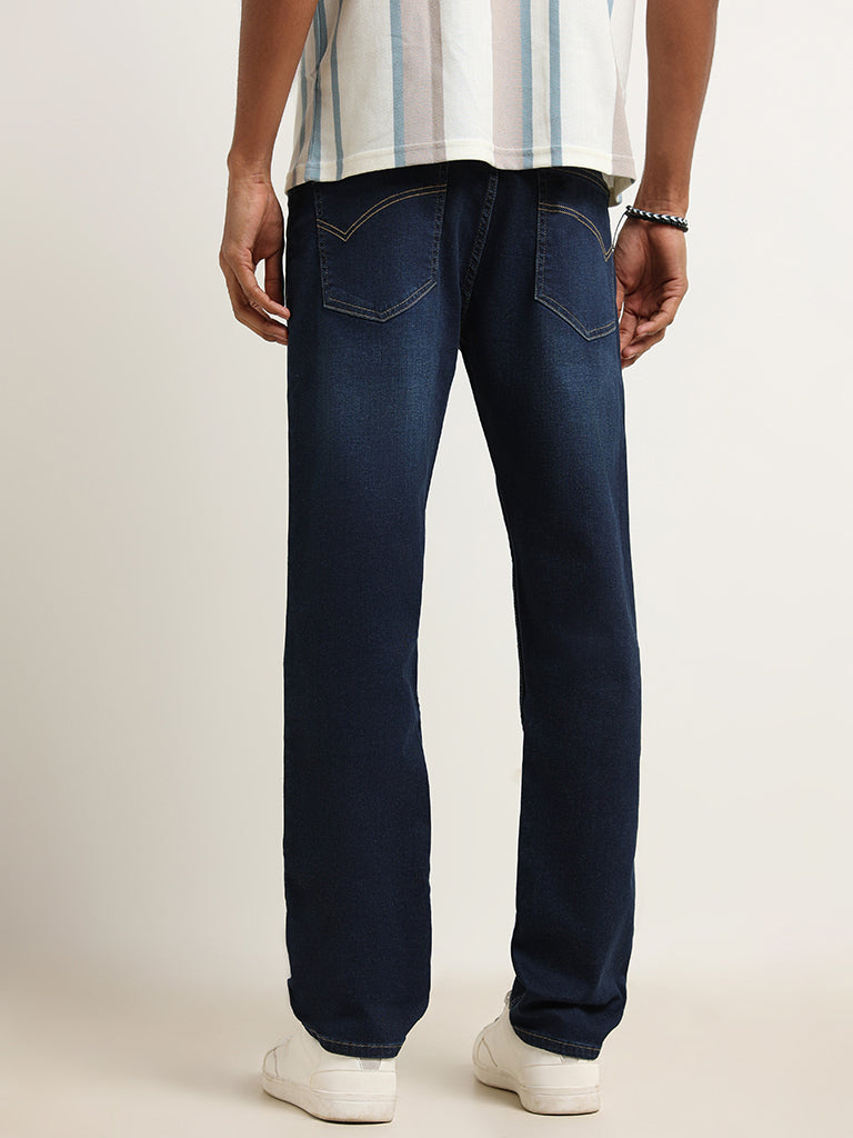 Nuon Blue Straight - Fit Mid - Rise Jeans