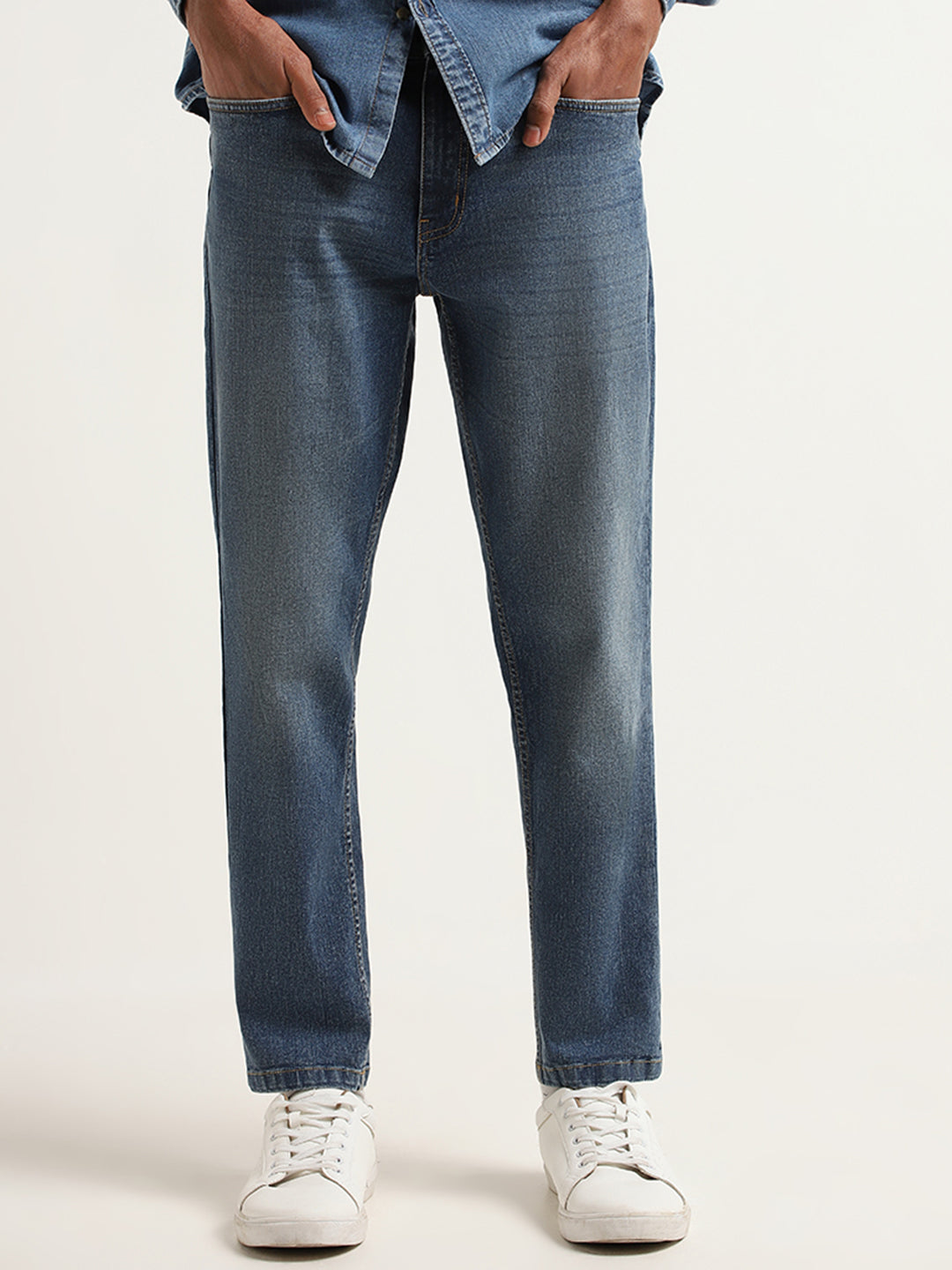 Nuon Blue Slim Fit Mid-Rise Jeans