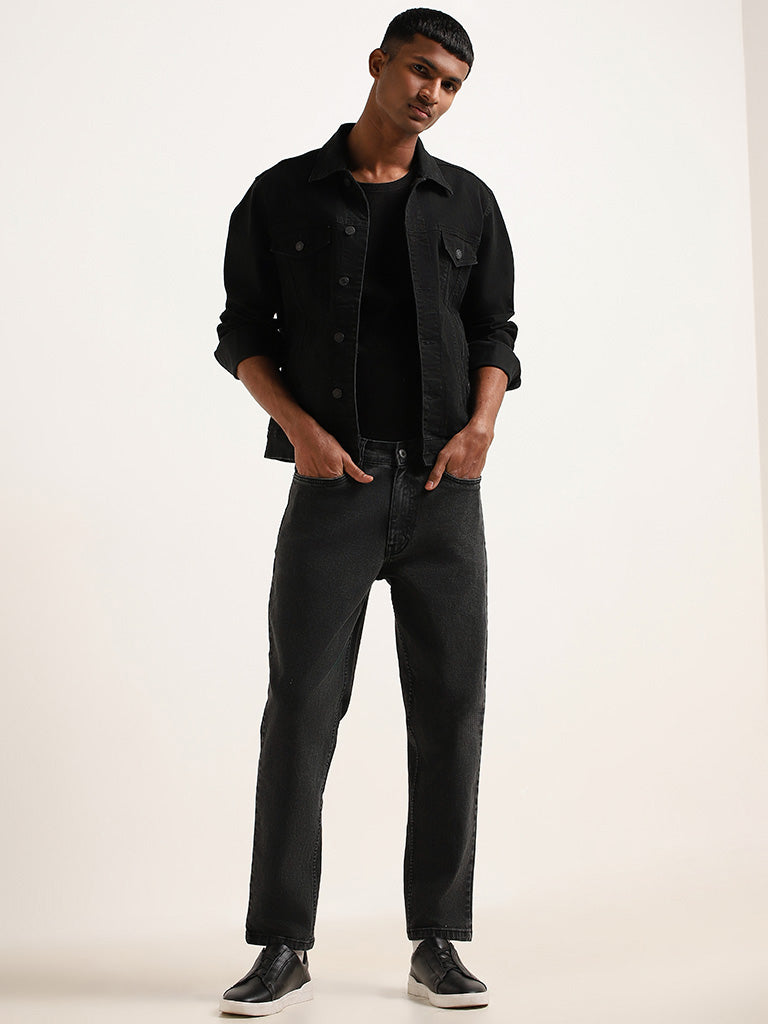 Nuon Black Mid Rise Slim Fit Jeans