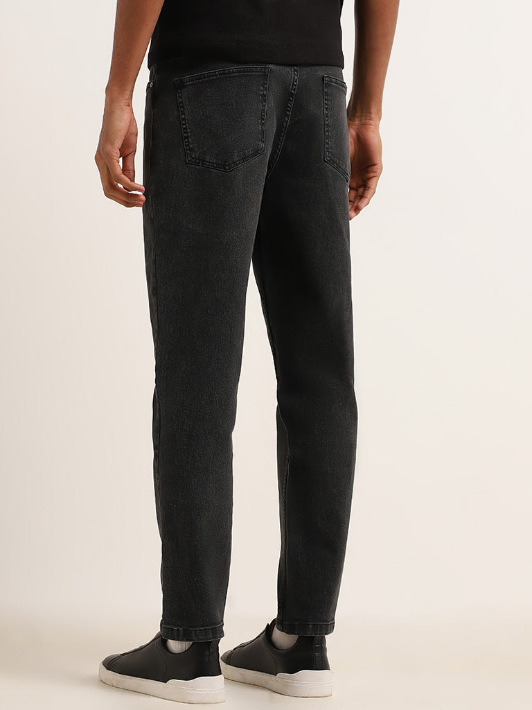 Nuon Black Mid Rise Slim Fit Jeans