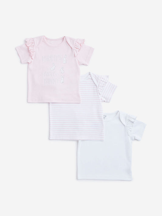 HOP Baby Blush Pink T-Shirt - Pack of 3