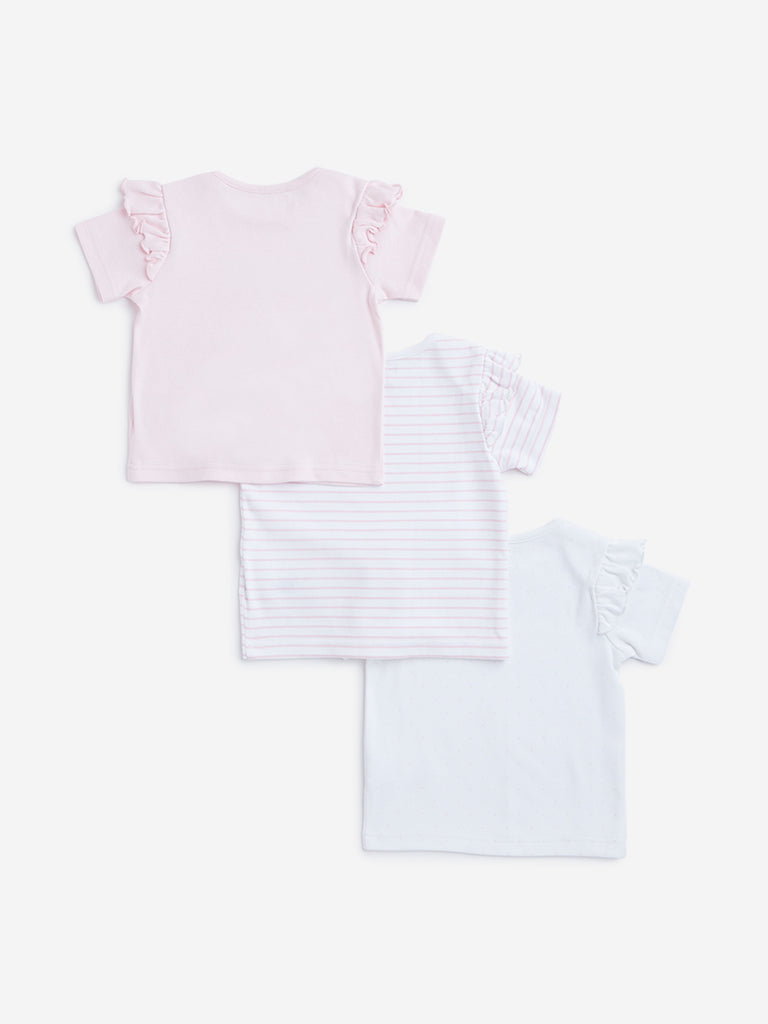 HOP Baby Blush Pink T-Shirt - Pack of 3