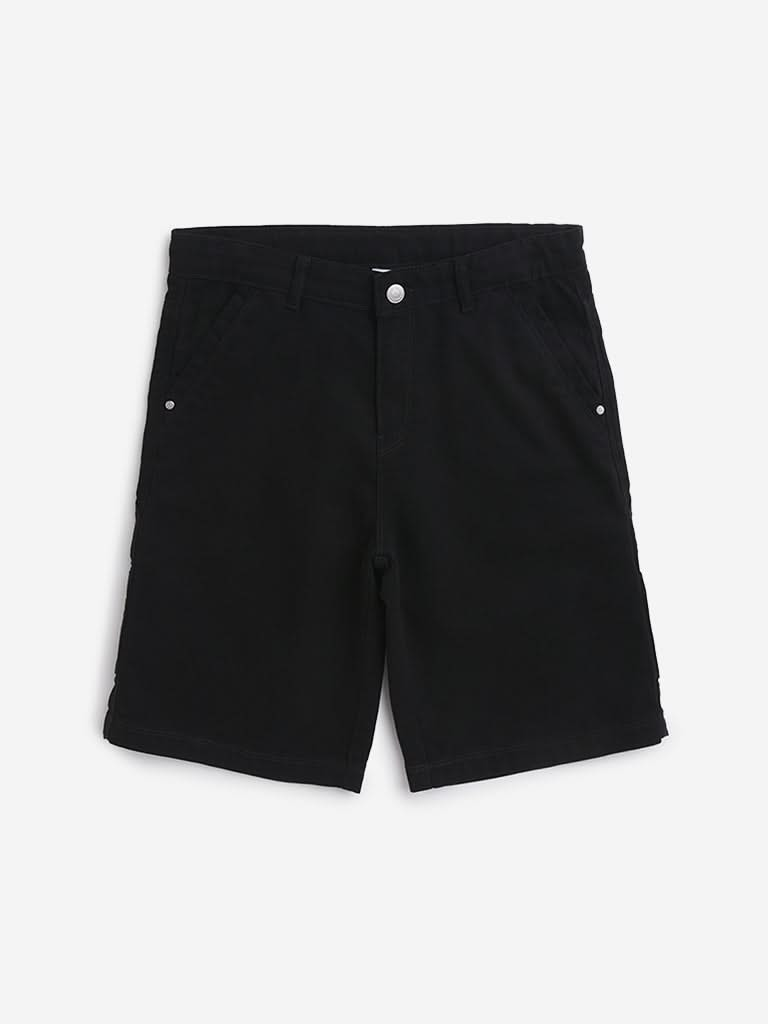 Y&F Kids Black Bermuda Shorts