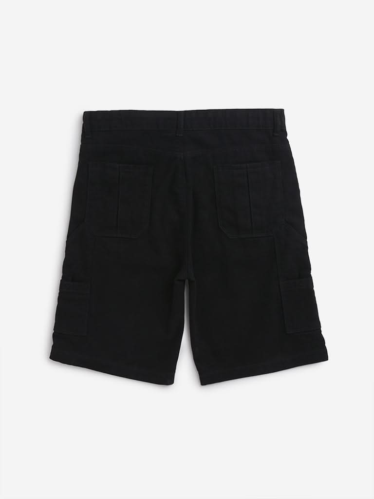 Y&F Kids Black Bermuda Shorts