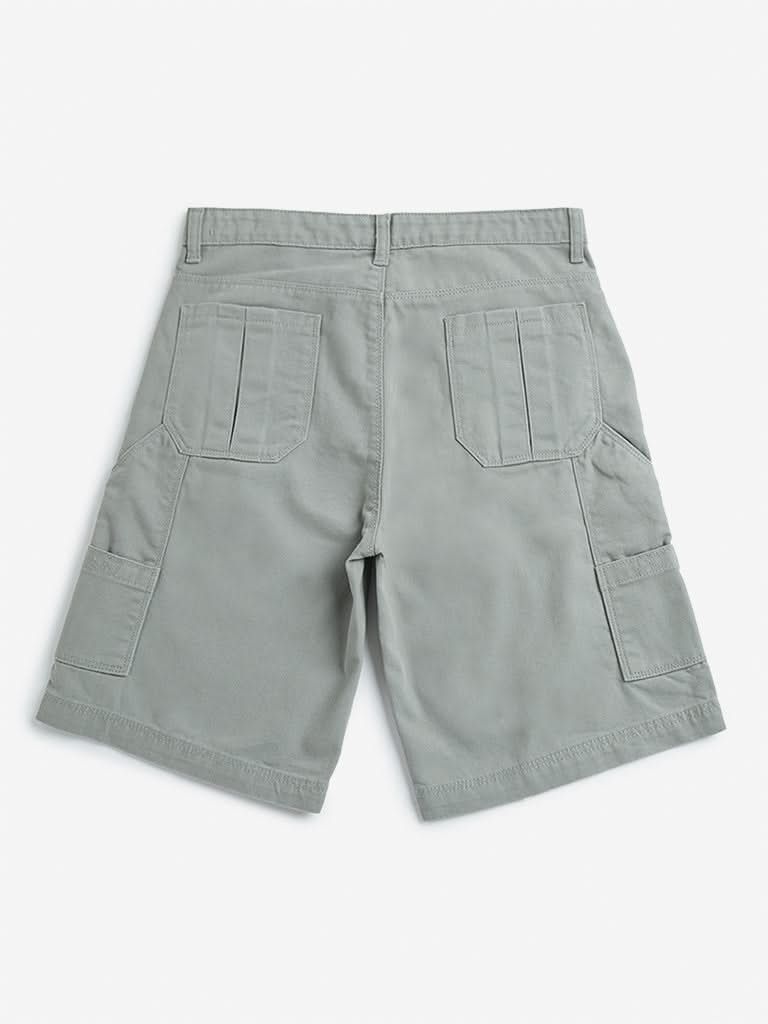 Y&F Kids Sage Mid Rise Relaxed Fit Shorts