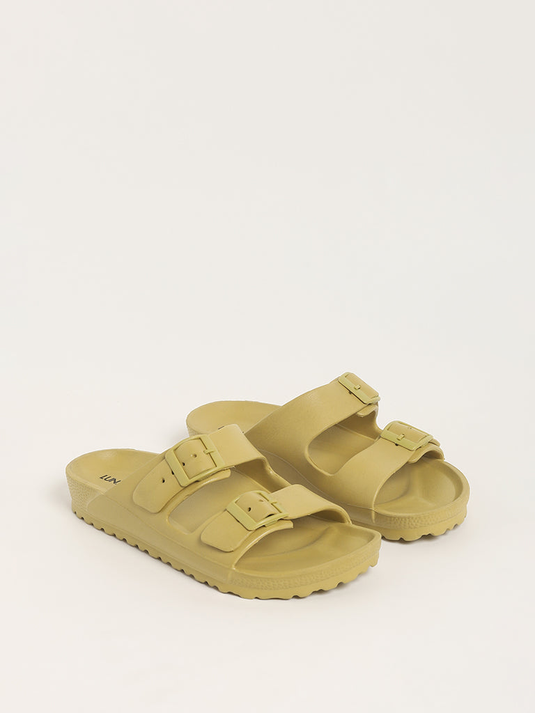 LUNA BLU Green Double Band Flip-Flop