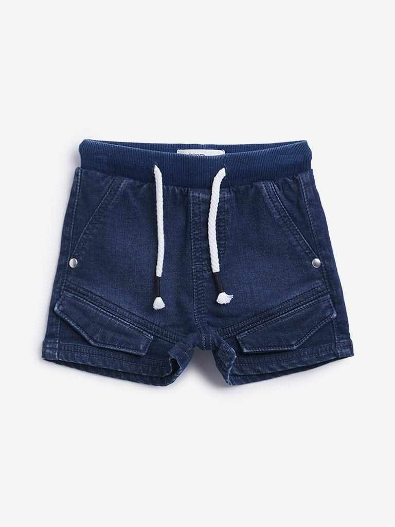 HOP Baby Dark Blue Denim Shorts