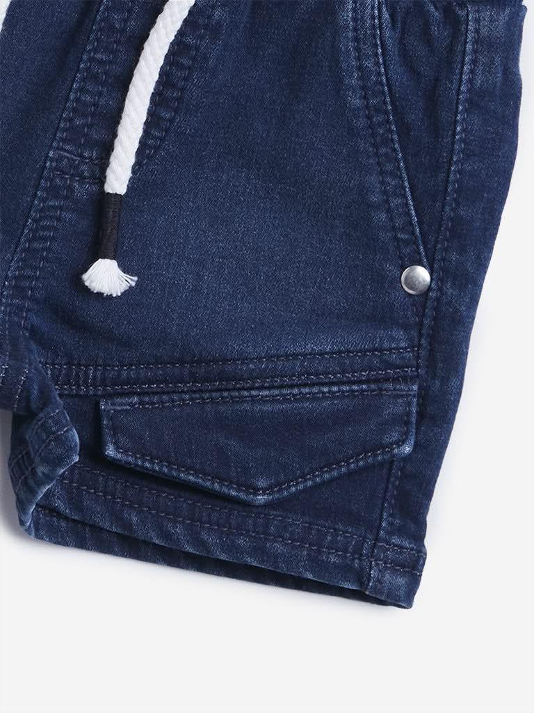 HOP Baby Dark Blue Denim Shorts