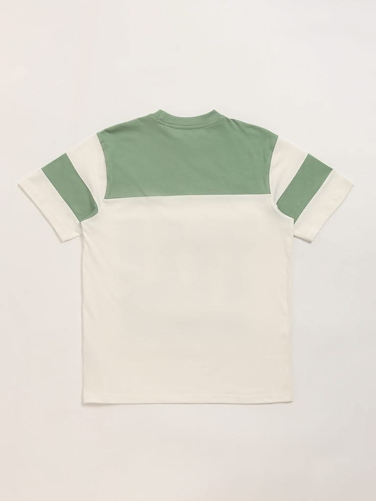 Y&F Kids Off-White Printed T-Shirt