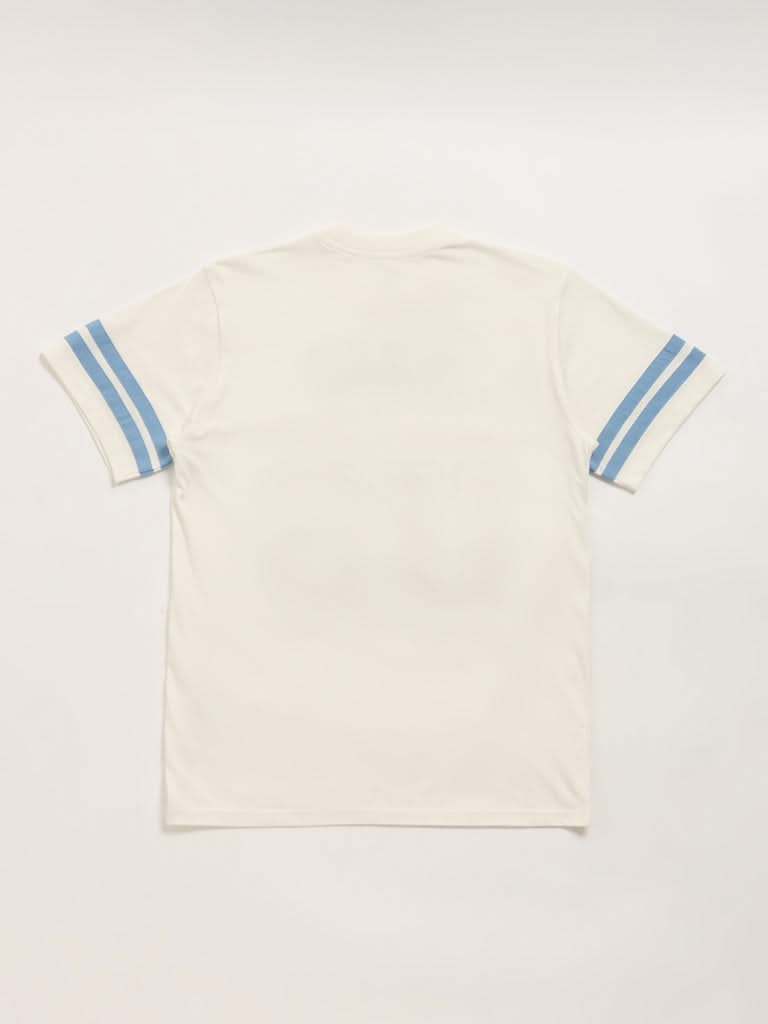 Y&F Kids Cream Printed T-Shirt