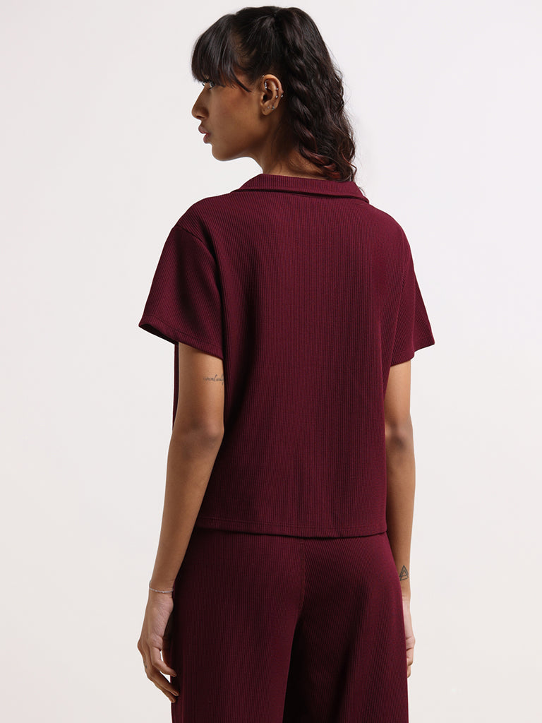 Superstar Burgundy Plain Shirt