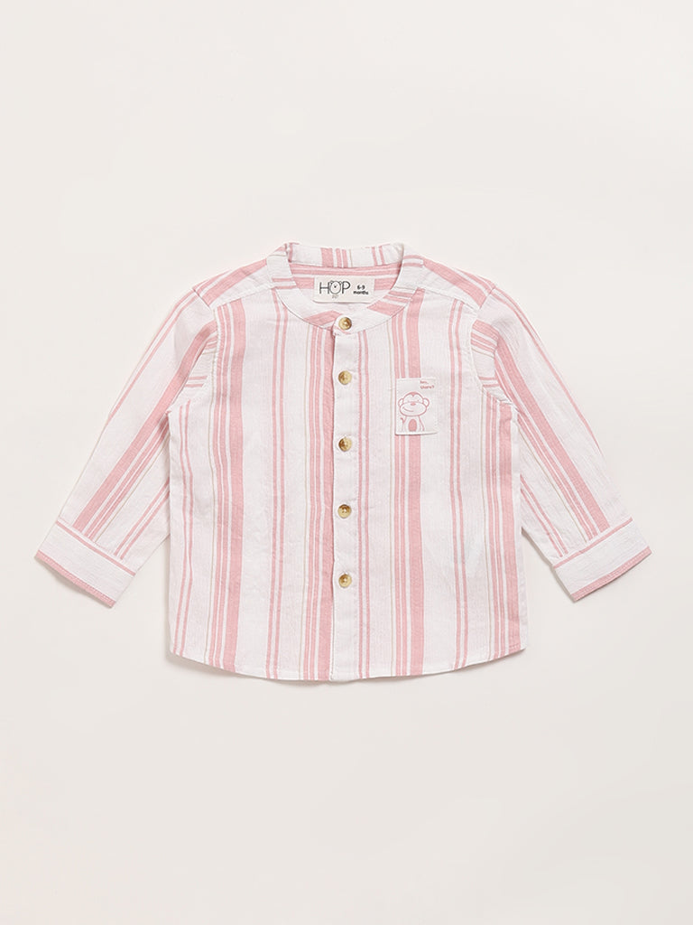 HOP Baby Pink Striped Shirt