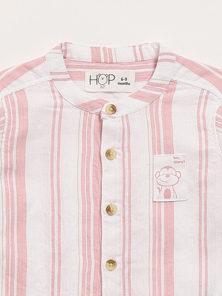 HOP Baby Pink Striped Shirt