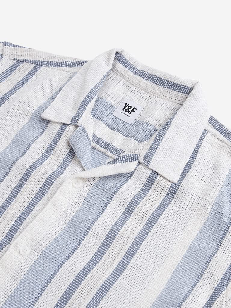 Y&F Kids Blue Striped Shirt