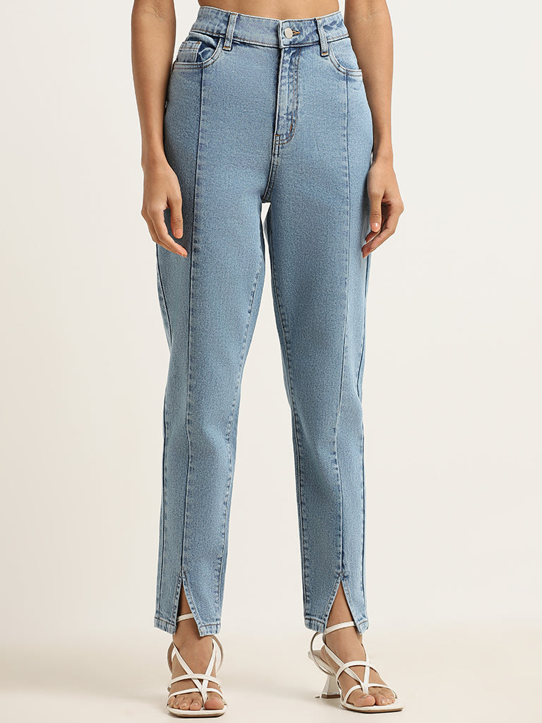 LOV Blue Slim Fit Mid Rise Jeans