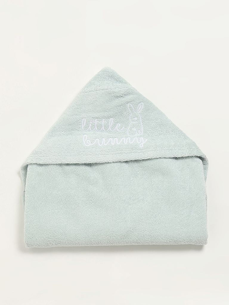 HOP Baby Light Sage Hooded Towel