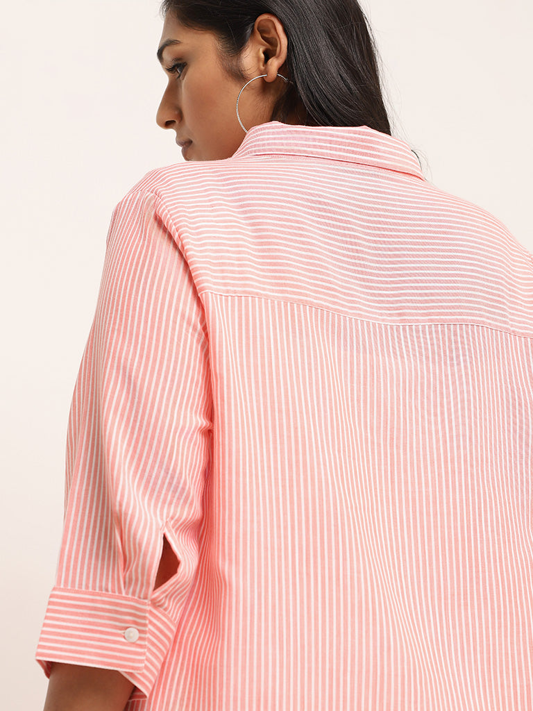 Gia Pink Striped Shirt