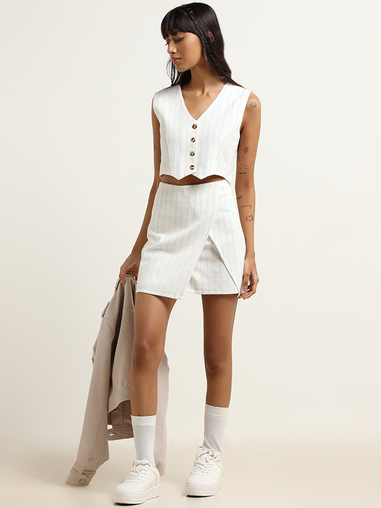 Nuon White Crossover Skort