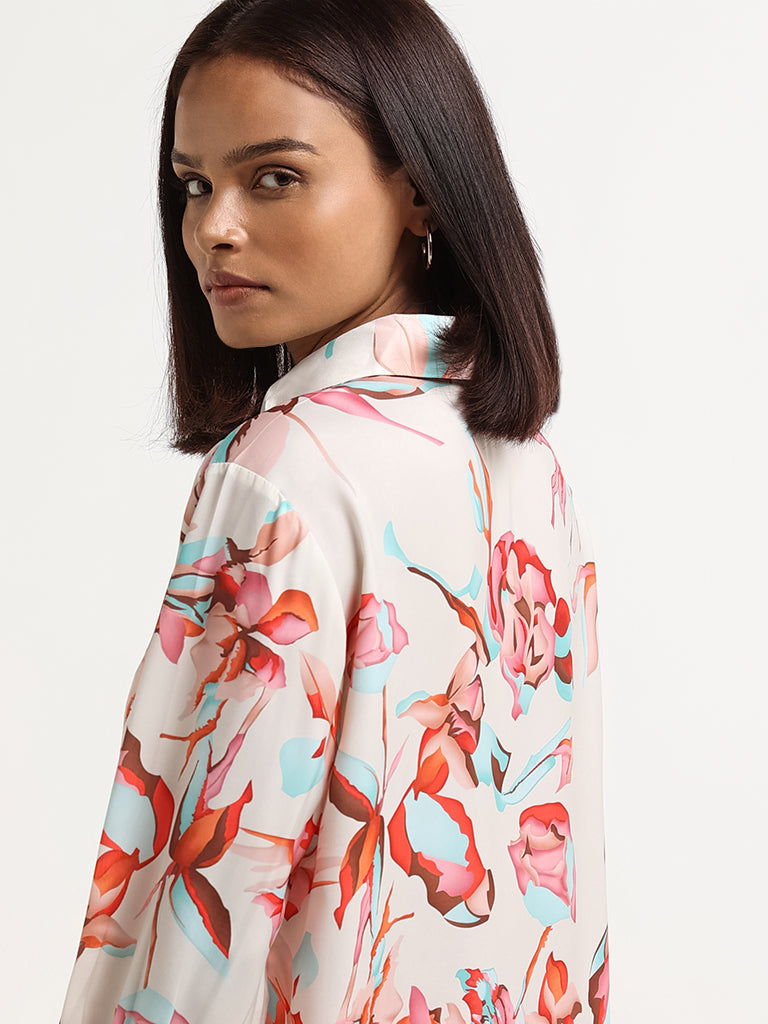 Wardrobe Cream Floral Shirt