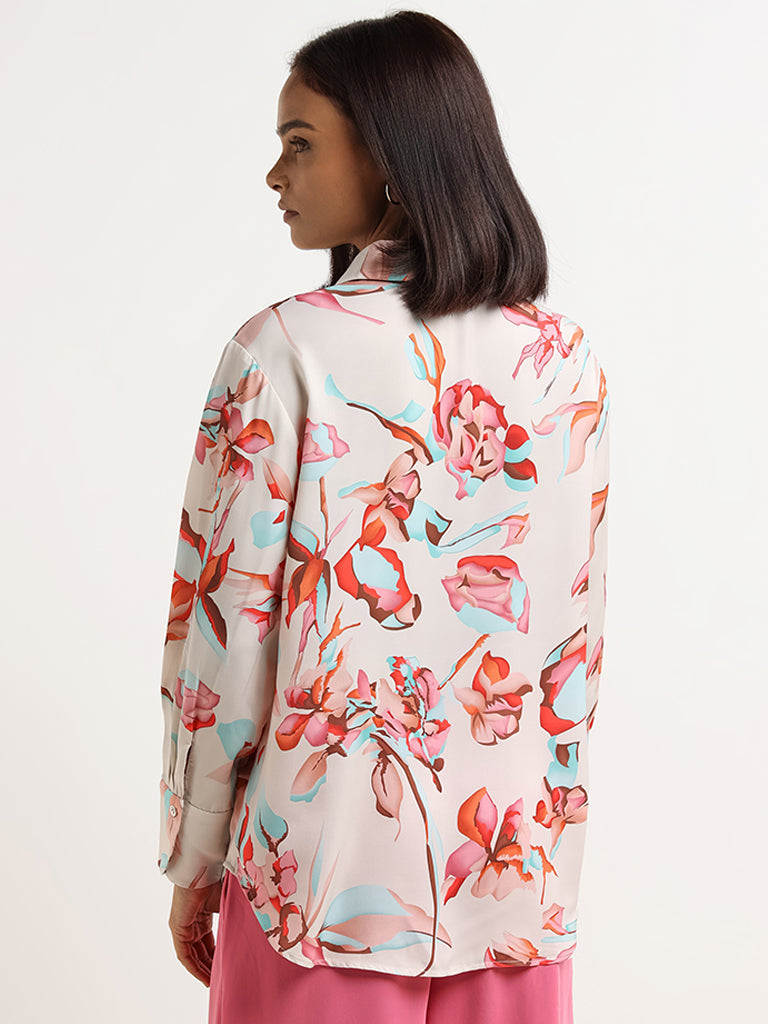 Wardrobe Cream Floral Shirt