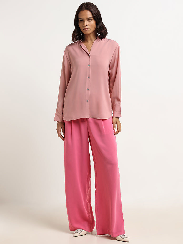 Wardrobe Pink Collared Shirt