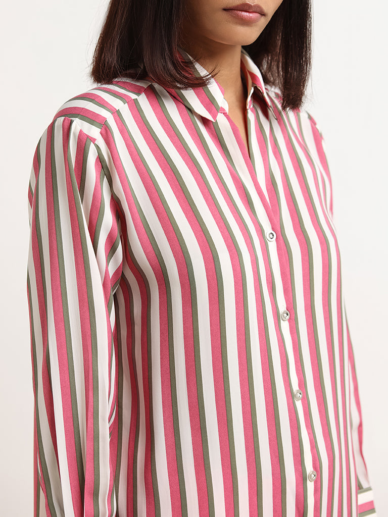 Wardrobe Pink Striped Shirt