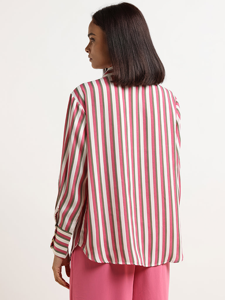 Wardrobe Pink Striped Shirt