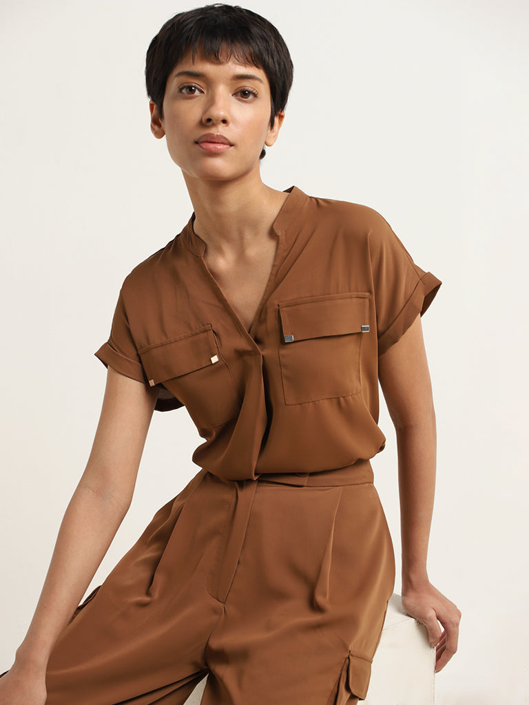 Wardrobe Brown Solid Top