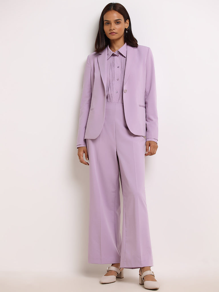 Wardrobe Lilac Straight-Fit Trousers